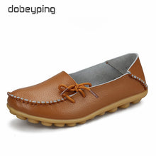 Load image into Gallery viewer, New Moccasins Women Flats 2019 Autumn Woman Loafers Genuine Leather Female Shoes Slip On Ballet Bowtie Women&#39;s Shoe Size 35-44
