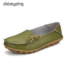 Load image into Gallery viewer, New Moccasins Women Flats 2019 Autumn Woman Loafers Genuine Leather Female Shoes Slip On Ballet Bowtie Women&#39;s Shoe Size 35-44
