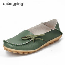 Load image into Gallery viewer, New Moccasins Women Flats 2019 Autumn Woman Loafers Genuine Leather Female Shoes Slip On Ballet Bowtie Women&#39;s Shoe Size 35-44
