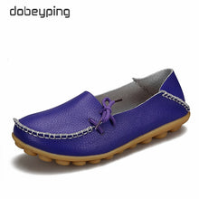 Load image into Gallery viewer, New Moccasins Women Flats 2019 Autumn Woman Loafers Genuine Leather Female Shoes Slip On Ballet Bowtie Women&#39;s Shoe Size 35-44

