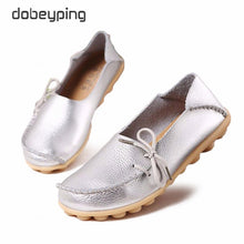 Load image into Gallery viewer, New Moccasins Women Flats 2019 Autumn Woman Loafers Genuine Leather Female Shoes Slip On Ballet Bowtie Women&#39;s Shoe Size 35-44
