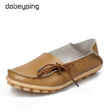 Load image into Gallery viewer, New Moccasins Women Flats 2019 Autumn Woman Loafers Genuine Leather Female Shoes Slip On Ballet Bowtie Women&#39;s Shoe Size 35-44
