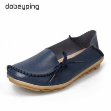 Load image into Gallery viewer, New Moccasins Women Flats 2019 Autumn Woman Loafers Genuine Leather Female Shoes Slip On Ballet Bowtie Women&#39;s Shoe Size 35-44
