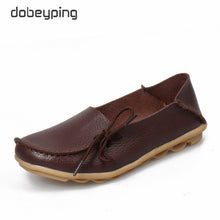 Load image into Gallery viewer, New Moccasins Women Flats 2019 Autumn Woman Loafers Genuine Leather Female Shoes Slip On Ballet Bowtie Women&#39;s Shoe Size 35-44
