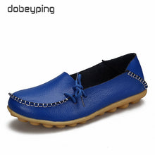 Load image into Gallery viewer, New Moccasins Women Flats 2019 Autumn Woman Loafers Genuine Leather Female Shoes Slip On Ballet Bowtie Women&#39;s Shoe Size 35-44

