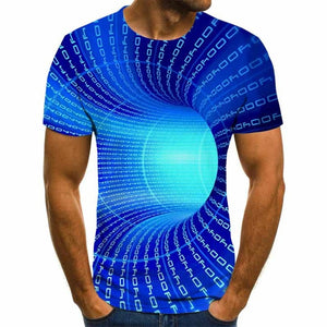 Summer Three-dimensional 3D vortex T-shirt Men Women Fashion 3D T Shirt Short Sleeve Harajuku Hip Hop Cute Tshirt