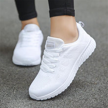 Load image into Gallery viewer, Women Casual Shoes Fashion Breathable Walking Mesh Flat Shoes Woman White Sneakers Women 2019 Tenis Feminino Gym Shoes Sport
