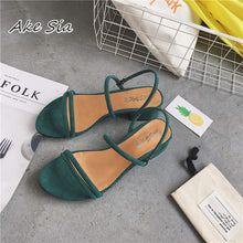 Load image into Gallery viewer, new Flat outdoor slippers Sandals foot ring straps beaded Roman sandals fashion low slope with women&#39;s shoes low heel shoes  x69
