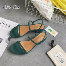 Load image into Gallery viewer, new Flat outdoor slippers Sandals foot ring straps beaded Roman sandals fashion low slope with women&#39;s shoes low heel shoes  x69
