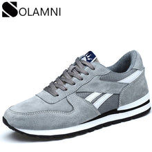 Load image into Gallery viewer, Genuine Leather Sneakers Mens Casual Shoes Breathable Non-slip Outdoor Sneakers Male Lightweight Lace-up Flats Shallow Fit Shoes

