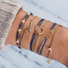 Load image into Gallery viewer, Juego de pulseras Bohemias de 30 estilos para mujeres Shell Star mapa lotus piña corazón Piedra Natural cadenas brazalete Boho joyería
