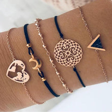 Load image into Gallery viewer, Juego de pulseras Bohemias de 30 estilos para mujeres Shell Star mapa lotus piña corazón Piedra Natural cadenas brazalete Boho joyería

