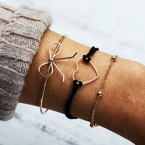 Juego de pulseras Bohemias de 30 estilos para mujeres Shell Star mapa lotus piña corazón Piedra Natural cadenas brazalete Boho joyería