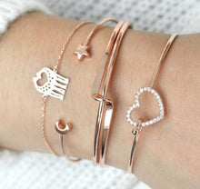 Load image into Gallery viewer, Juego de pulseras Bohemias de 30 estilos para mujeres Shell Star mapa lotus piña corazón Piedra Natural cadenas brazalete Boho joyería
