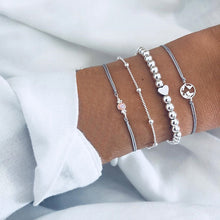 Load image into Gallery viewer, Juego de pulseras Bohemias de 30 estilos para mujeres Shell Star mapa lotus piña corazón Piedra Natural cadenas brazalete Boho joyería
