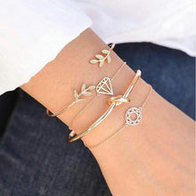 Load image into Gallery viewer, Juego de pulseras Bohemias de 30 estilos para mujeres Shell Star mapa lotus piña corazón Piedra Natural cadenas brazalete Boho joyería
