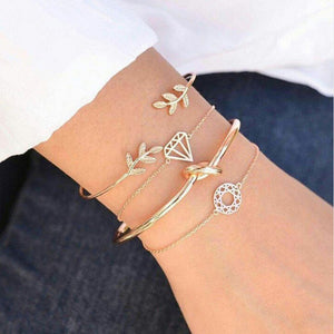 Juego de pulseras Bohemias de 30 estilos para mujeres Shell Star mapa lotus piña corazón Piedra Natural cadenas brazalete Boho joyería