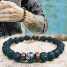 Load image into Gallery viewer, Men Bracelet Natural Moonstone Bead Tibetan Buddha Bracelet chakra Lava Stone Diffuser Bracelets Men Jewelry gift Drop Shipping

