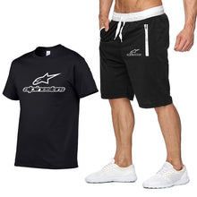 Load image into Gallery viewer, 2020 Fashion t-shirt Shorts Set Men Summer 2pc Tracksuit+Shorts Sets Beach Mens Casual Tee Shirts Set Sportswears
