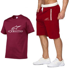 Load image into Gallery viewer, 2020 Fashion t-shirt Shorts Set Men Summer 2pc Tracksuit+Shorts Sets Beach Mens Casual Tee Shirts Set Sportswears
