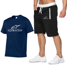 Load image into Gallery viewer, 2020 Fashion t-shirt Shorts Set Men Summer 2pc Tracksuit+Shorts Sets Beach Mens Casual Tee Shirts Set Sportswears
