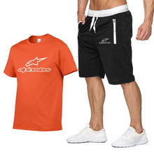 Load image into Gallery viewer, 2020 Fashion t-shirt Shorts Set Men Summer 2pc Tracksuit+Shorts Sets Beach Mens Casual Tee Shirts Set Sportswears
