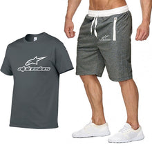 Load image into Gallery viewer, 2020 Fashion t-shirt Shorts Set Men Summer 2pc Tracksuit+Shorts Sets Beach Mens Casual Tee Shirts Set Sportswears
