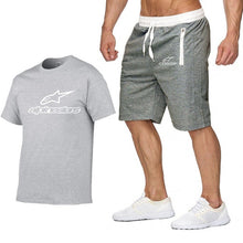 Load image into Gallery viewer, 2020 Fashion t-shirt Shorts Set Men Summer 2pc Tracksuit+Shorts Sets Beach Mens Casual Tee Shirts Set Sportswears
