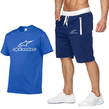 Load image into Gallery viewer, 2020 Fashion t-shirt Shorts Set Men Summer 2pc Tracksuit+Shorts Sets Beach Mens Casual Tee Shirts Set Sportswears
