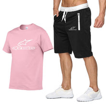 Load image into Gallery viewer, 2020 Fashion t-shirt Shorts Set Men Summer 2pc Tracksuit+Shorts Sets Beach Mens Casual Tee Shirts Set Sportswears
