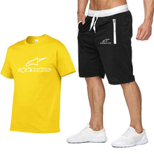 Load image into Gallery viewer, 2020 Fashion t-shirt Shorts Set Men Summer 2pc Tracksuit+Shorts Sets Beach Mens Casual Tee Shirts Set Sportswears
