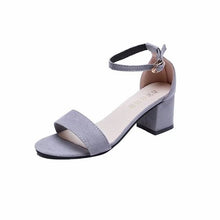 Load image into Gallery viewer, Sandals Female Summer 2019 New Fashion In Korean Edition For Students Coarse-heeled High Women&#39;s Shoes Girl Square Heel Sandals
