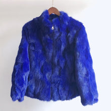 Load image into Gallery viewer, 2019 High Quality Real Fur Coat Fashion Genuine Rabbit Fur Overcoats Elegant Women Winter Outwear Stand Collar Rabbit Fur Jacket
