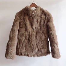 Load image into Gallery viewer, 2019 High Quality Real Fur Coat Fashion Genuine Rabbit Fur Overcoats Elegant Women Winter Outwear Stand Collar Rabbit Fur Jacket

