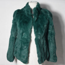 Load image into Gallery viewer, 2019 High Quality Real Fur Coat Fashion Genuine Rabbit Fur Overcoats Elegant Women Winter Outwear Stand Collar Rabbit Fur Jacket
