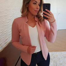 Load image into Gallery viewer, Multiple colour Women Blazer 2020 Leisure Blazers Lady Office Work Suit Pockets Jackets Coat Slim Women Blazer Femme Jackets

