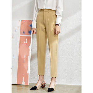 Amii Minimalism suit set women 2020 spring new Solid  suits &blazer ， suit vest ， high waist suit pants suit for women 12060909