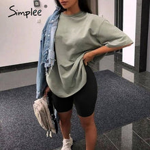 Load image into Gallery viewer, Simplee Casual solid new women&#39;s two piece suit including belt solid color home loose sports fashion leisure suit summer 2020
