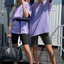 Load image into Gallery viewer, Simplee Casual solid new women&#39;s two piece suit including belt solid color home loose sports fashion leisure suit summer 2020
