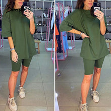 Load image into Gallery viewer, Simplee Casual solid new women&#39;s two piece suit including belt solid color home loose sports fashion leisure suit summer 2020

